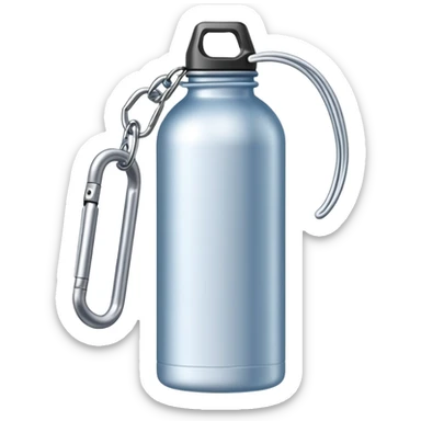 outdoor hiking water bottle with carabiner clip sticker