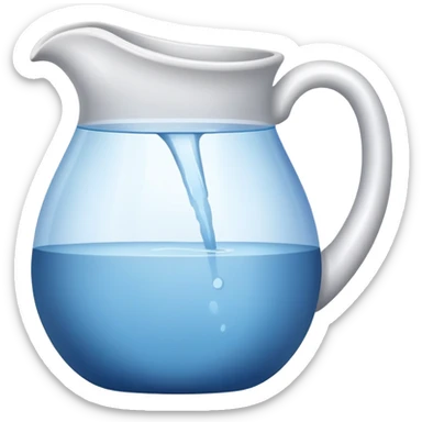 water jug, ceramic pitcher with water sticker