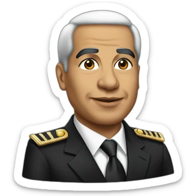 Egypt president Abdelfattah Sisi in black suit sticker