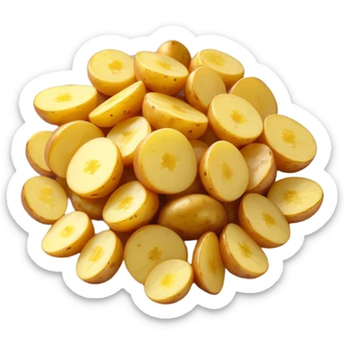 Yellow fried potato sticker