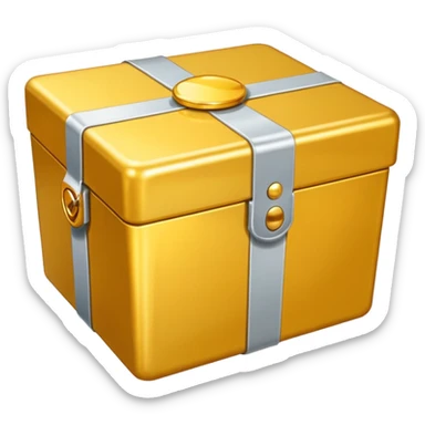 Clean Gold box direct frontal view sticker