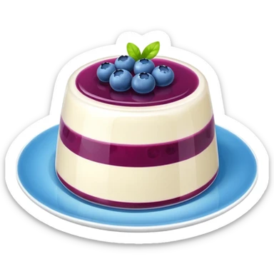 Blueberry pannacotta plate sticker