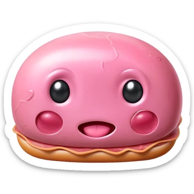kawaii  alien👽 EMOJI made of SPAM MEAT sticker