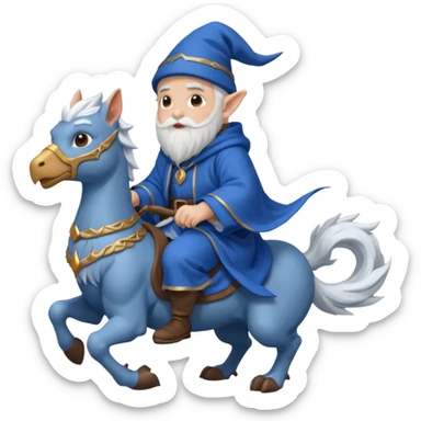 Male Gnome Mage Blizzard World of Warcraft on a griffen sticker