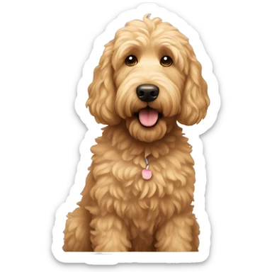 golden doodle dog sticker