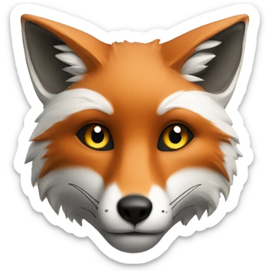 Fox yin yang sticker