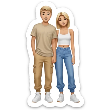Justin bieber et hailey bieber  voir tous le corps  sticker
