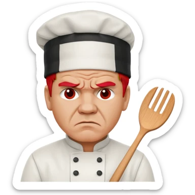 Gordon Ramsay angry with chef hat sticker
