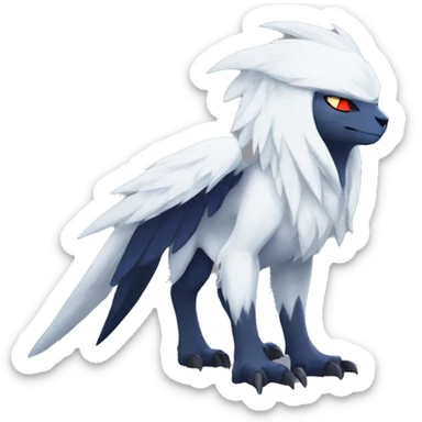 Cool Edgy Absol-Quilava, full body sticker