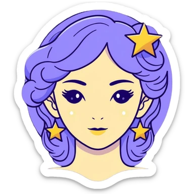 universe goddess Sophia with pretty perfect feminine attractive face, cosmic beauty with detailed delicate facial features, starry goddess with ethereal glow sticker