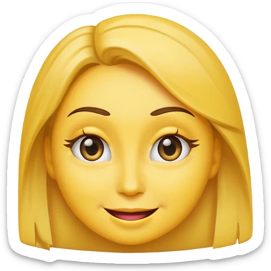 Female emoji with eye wink sticker