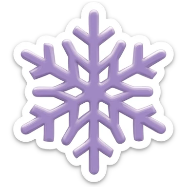 Pastel-purple detailed snowflake sticker