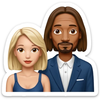  snoop dogg and Jennifer Lawrence  sticker