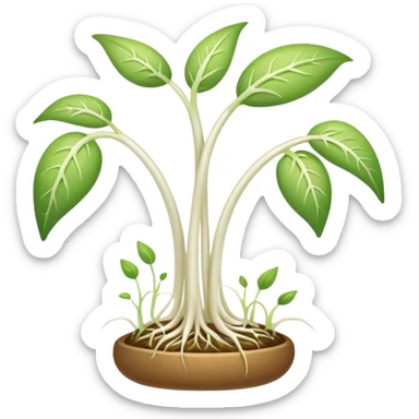 Bean sprouts laid out sticker