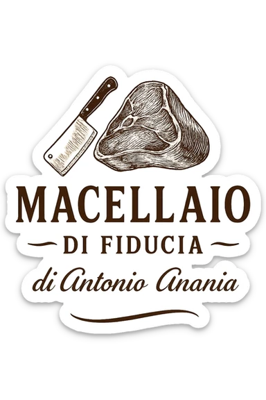 Macellaio chiamato "Macellaio di Fiducia di Antonio Ananìa" sticker