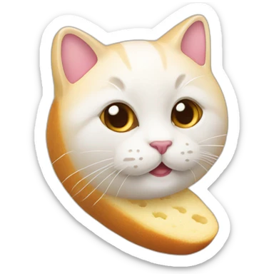 Salamèche sur un chat avec de la crème glacée sticker