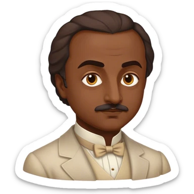 Cinematic Realistic Khalil Gibran Portrait Emoji, depicted as a poetic visionary with gentle thoughtful eyes in classic attire, rendered with soft textures and warm ethereal lighting that captures his literary spirit. sticker