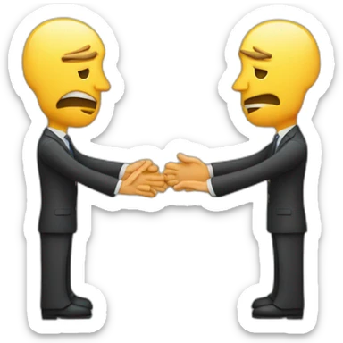 HR-manager Shows disagreement with the hands of the cross sticker