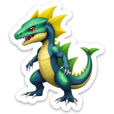 Fraxure-Haxorus-Axew-fusion (full body) sticker