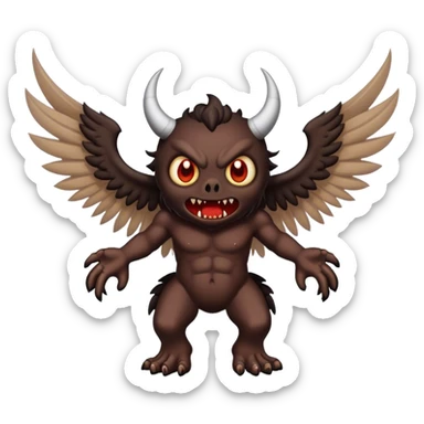 The most scariest monster with wings  sticker