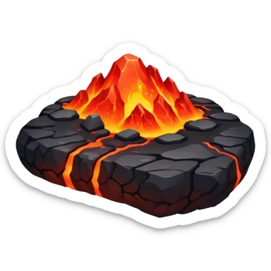 Lava floating space, rocks, lava lava sticker