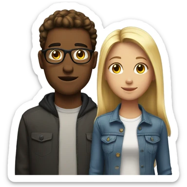 grown up standing behind teenager sticker