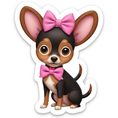 Cute Pincher dog cute theme sticker