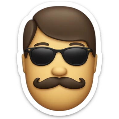 A burrito who wears sunglasses and has a handlebar moustache sticker