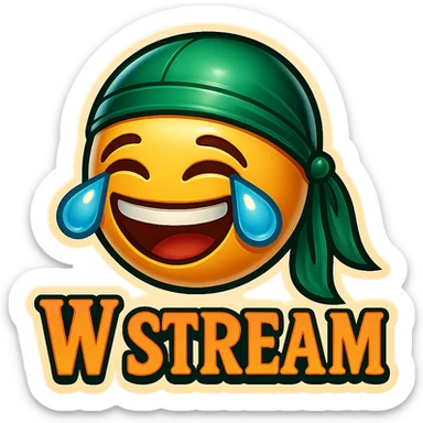 lol face
Change His durag To Green
Add the words W Stream sticker