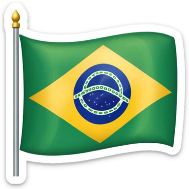 brazil flag sticker