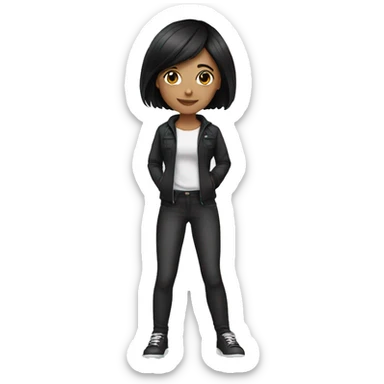 girl with black hair with audi sticker