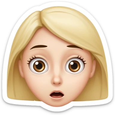 Face whit Eye pop for surpirse sticker