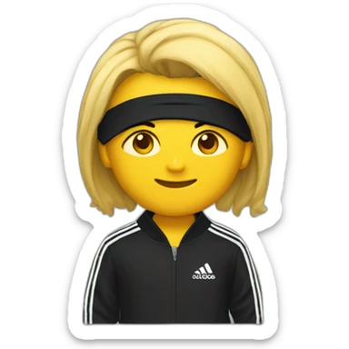 Adidas black tracksuit sticker