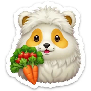vegetarian animal sticker