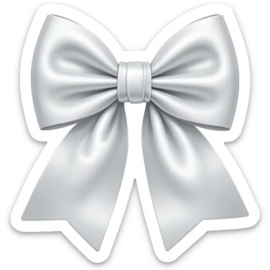 white bow emoji sticker
