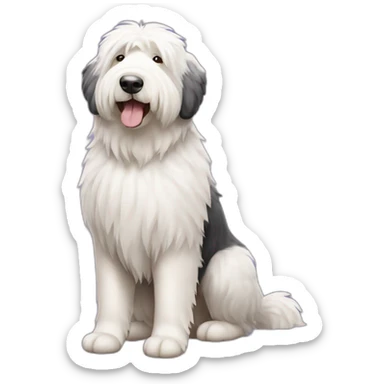 Dog old english sheepdog full-body sticker