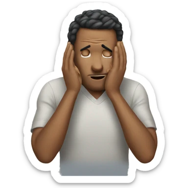 make emoji of steve doing facepalm sticker