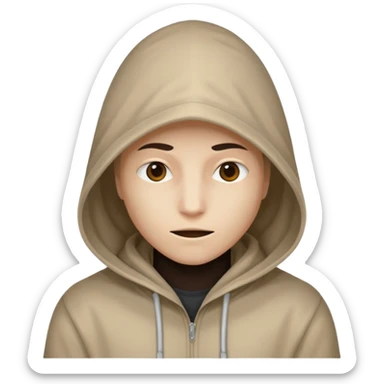 Mysterious Person with a hood and a shadow onto of there face￼ sticker