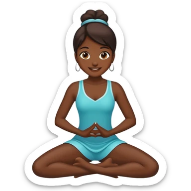 Dark skin tone beauty on both knees sticker
