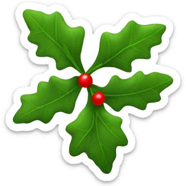 Mistletoe with ribbon sticker