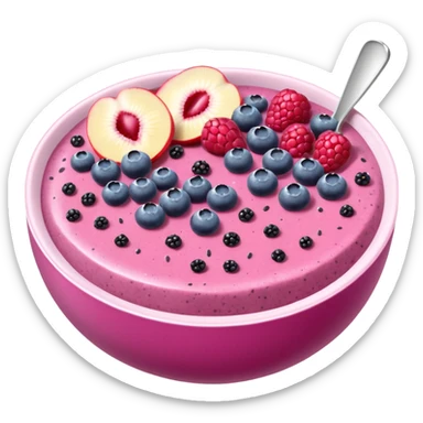 dark pink smoothie bowl sticker