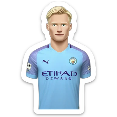 Erling Haaland a Manchester city sticker