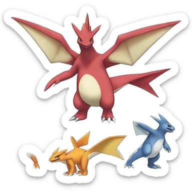 Latios-Sharpedo-Charmeleon-Gible-Gabite-Larvitar-Fakémon-Pokémon-Fusion Full Body sticker