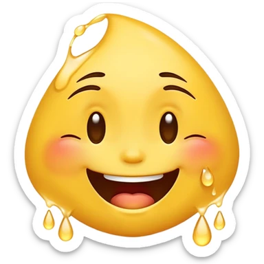 An emoji with happy tears that’s laughing and crying at the same time  sticker