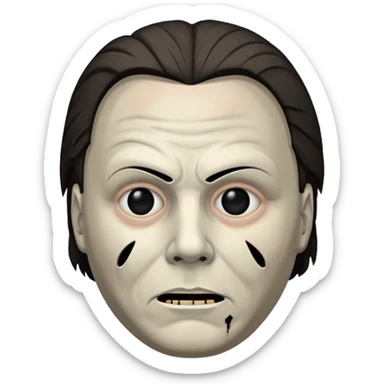 michael myers black eyes sticker