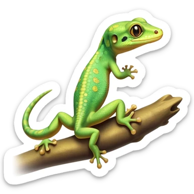cinematic-cute-realistic gecko-portrait-emoji,-head-tilted-playfully-and-inquisitively,-featuring-a-small,-charming-body-with-smooth,-vividly-patterned-scales,-bright,-sparkling-eyes-and-delicate,-sticky-toe-pads,-simplified-yet-irresistibly-adorable sticker