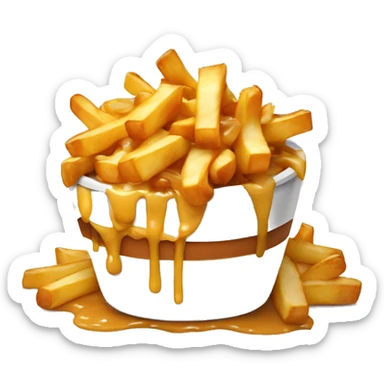 Poutine qui mange u e poutine sticker