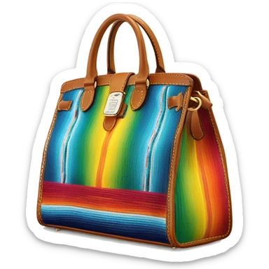Realistic dooney and Bourke serape pattern satchel purse. sticker