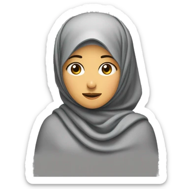 hijab girl shrugging their shoulders to indicate a lack of knowledge about a particular topic, or a lack of care about the result of a situation. ¯\_(ツ)_/¯ sticker