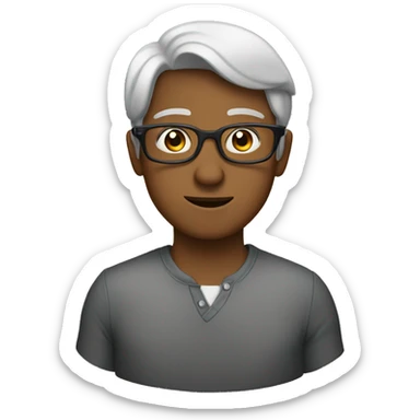 i need a guy with glasses who watches a show sticker